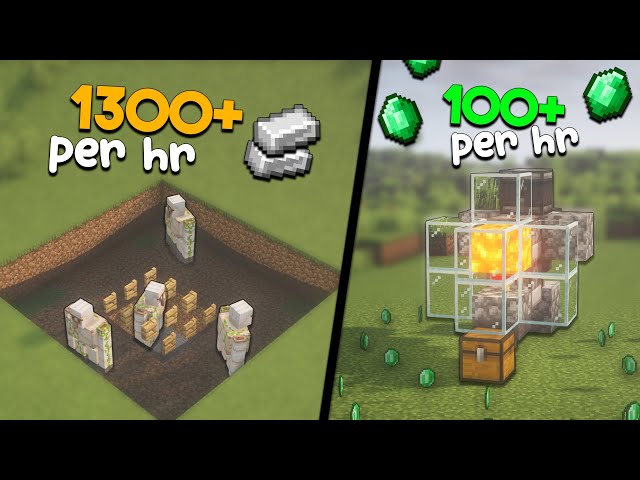 3 MUST HAVE Farms for Minecraft 1.21! (IRON, FOOD+EMERALDS & MOB FARMS)
